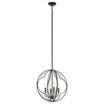 Kichler - Chandelier 4-Light, Olde Bronze - Clear and beveled glass panels add instant elegance and glamor to this 4 light chandelier from the Montavello collection's transitional orb design in Olde Bronze.
