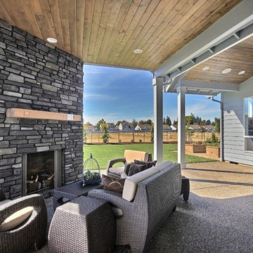 Outdoor Covered Patio - The Brahmin - 2 Story Transitional