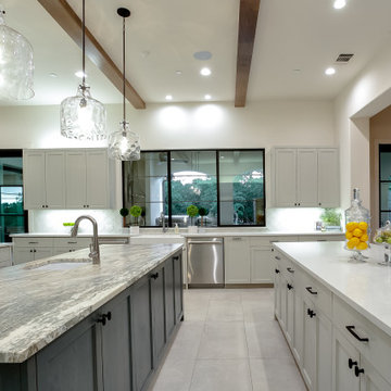 Argyle Luxury Estate: Double Island Kitchen & Modern Farmhouse Design
