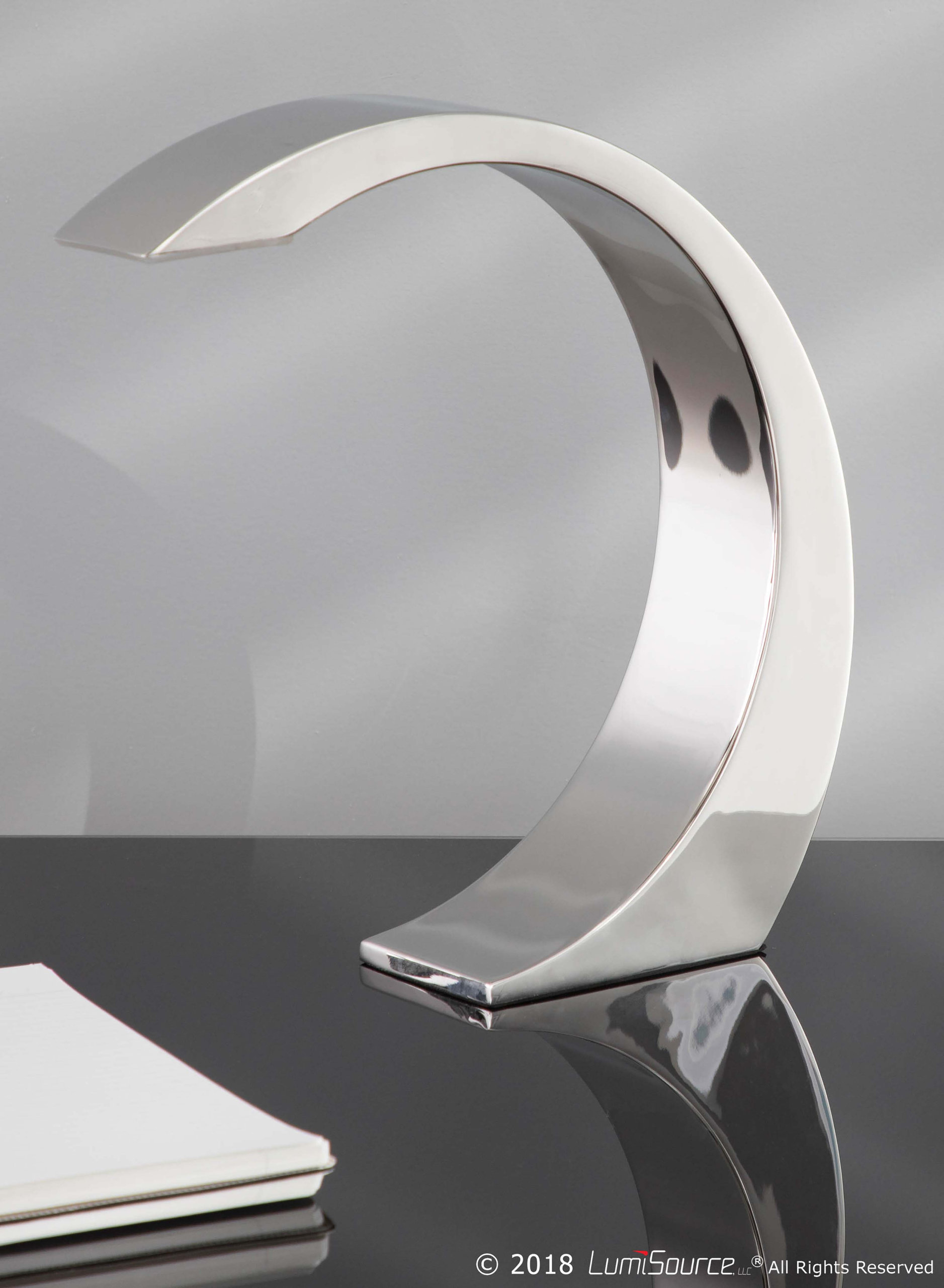 Lumisource Element Touch Lamp, Chrome