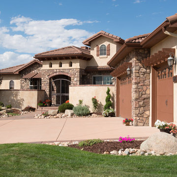 Traditional Exteriors Featuring Stone