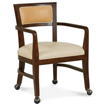 Naples Occasional Chair, 9953 Midnight Fabric, Finish: Walnut