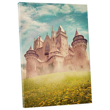 Children "Castle in the Meadows" Gallery Wrapped Canvas Wall Art