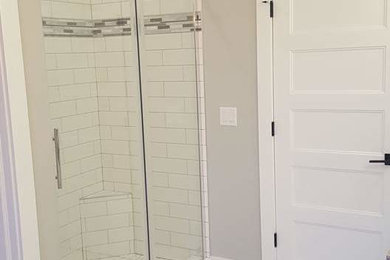 Example of a mid-sized trendy bathroom design in Indianapolis