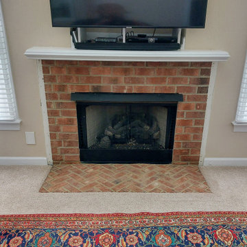 FIreplace Surround with Herringbone Detail