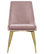 Karina Velvet Dining Chairs, Set of 2, Pink, Gold Base