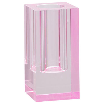 Tall Pink Translucent Vase