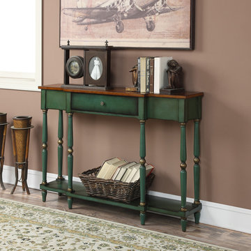 Wyoming Two Tone Antique Console Table