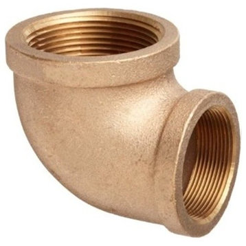 1-1/4"x1" Brass 90-Degree Reducing Elbow With Female Threaded Fittings