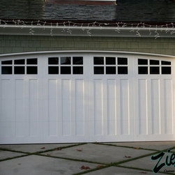 Traditional Wood Garage Doors - Arch with French windows - Garage Doors And Openers
