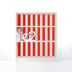PANYL Red Hot Thin Stripes for IKEA BILLY - Home Decor