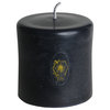 Handmade Beeswax, Marra Column Candle, 3"x3", Black