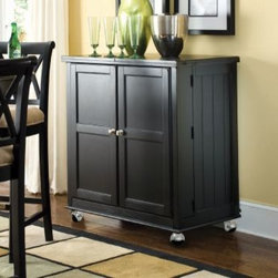 American Drew 919-582 Flip Top Bar Camden - Black - Bar Carts