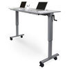 Luxor STAND-NESTC-60 60" Adjustable Flip Top Table With a Crank Handle