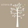 Shelving Tree Wall Decal, Color Scheme A, Small 51"x88"