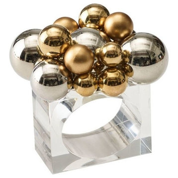 Kim Seybert Bauble Napkin Ring, Gold/Silver