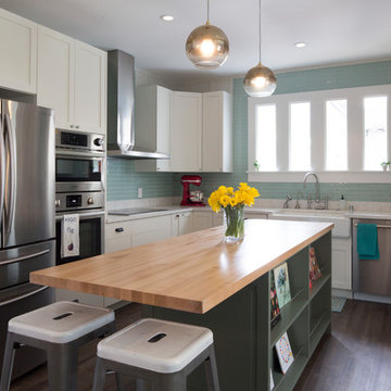 Contemporary Kitchen and Bathroom Remodel