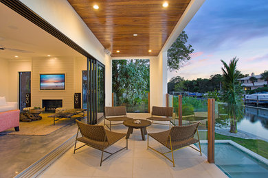 Example of a trendy exterior home design in Tampa