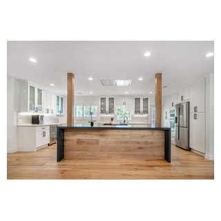 West Hollywood kitchen and living room remodeling project - Modern ...