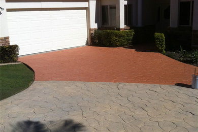 Full colour terracotta driveway resealing