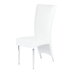 Milano High Back Dining Chair | White (Set of 2) - Dining Chairs