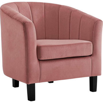 Habberley Upholstered Armchair - Dusty Rose