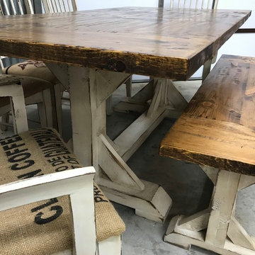 Trestle Style Farmhouse Table