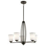 Kichler Lighting - Kichler Lighting 44051NI Tao - Five Light Medium Chandelier - Canopy Included: TRUE Shade Included: TRUE Canopy Diameter: 5.00* Number of Bulbs: 5*Wattage: 75W* BulbType: A19* Bulb Included: No