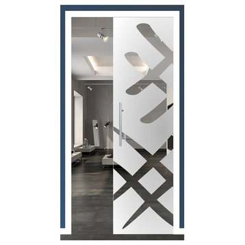 Pocket Glass Sliding Door, 32"x81", Right, Semi-Private