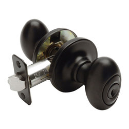 Designers Impressions - Somerset Design Matte Black Keyed, Entry Door Knob - Doorknobs
