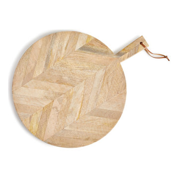 Marquetry Round Serving Board, Large