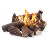 Moda Flame 9 PC Ceramic Fireplace Wood Log Set