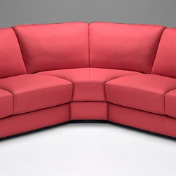 Natuzzi Editions Leather Corner Sectional Sofa B684 - Sectional Sofas