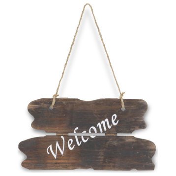 "Welcome" Wooden Plaque