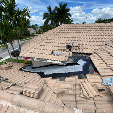 Tile Roof Flashing repair