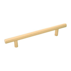 Contemporary Bar Pull Collection Pull, 5-1/16" Royal Brass