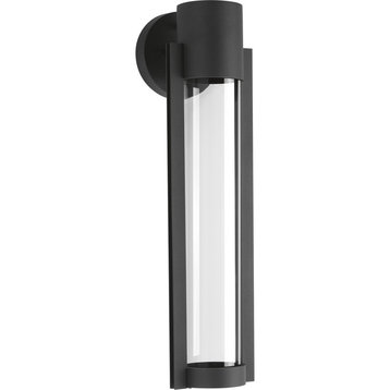 Progress Lighting 1-Light LED Mediumium Wall Lantern, Black