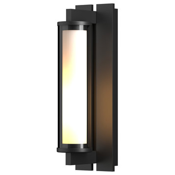 Fuse Outdoor Sconce, Coastal Black Finish, Clear Glass