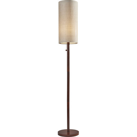 Hamptons Floor Lamp - Walnut Wood