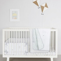 Pitter Patter White Cot Bumper - Baby Bedding