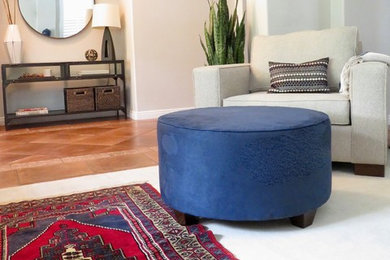 Transitional living room photo in Orange County