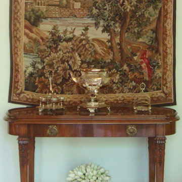 Philadelphia Dining Room Karges Server with Nejad Rugs Hanmade Tapestry