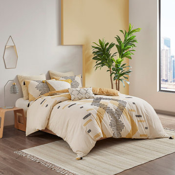INK+IVY Arizona Yellow Geo Tassel Comforter/Duvet Cover Mini Set