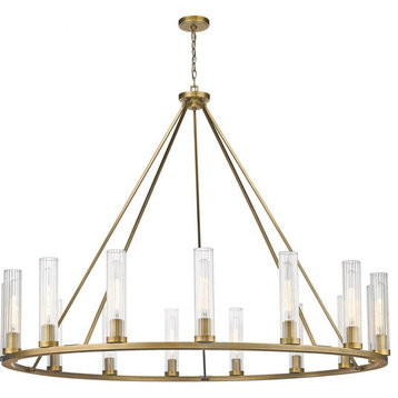 15 Light Chandelier In Transitional Style-48 Inches Tall and 60 Inches Wide