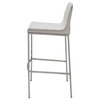 White Leather Colter Bar Stool