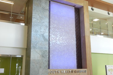 Inspiration for a modern entryway remodel in Calgary