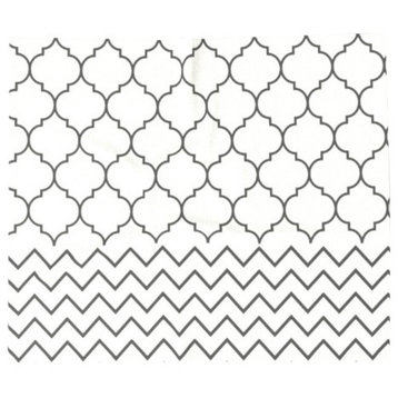 Geometric Chevron Pattern Throw Blanket, Twin