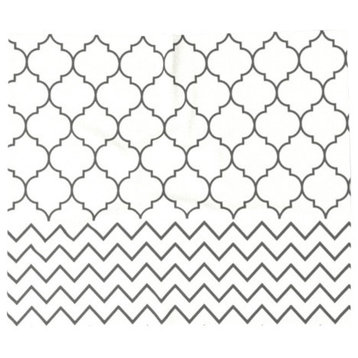 Geometric Chevron Pattern Throw Blanket, Queen