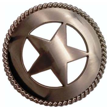 Large Star With Rope Pull, Satin Nickel