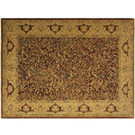 Bareen's Designer Rugs - Turkish Knotted Camille Brown/Tan Wool Rug, 10'5x13'9 - Designed with a mesmerizing intricate traditional motif this glorious hand knotted rug is a masterpiece that will fill any space with sophistication and grace.  An exhilarating color pallet with an elaborate design, this masterpiece features luxurious hand spun wool with all vegetable dyes to add comfort and style to your decor. The design, color and beautiful chromatic composition with a sheen in traditional and transitional designs, exude beauty, elegance and quality make this rug a masterpiece of its own.